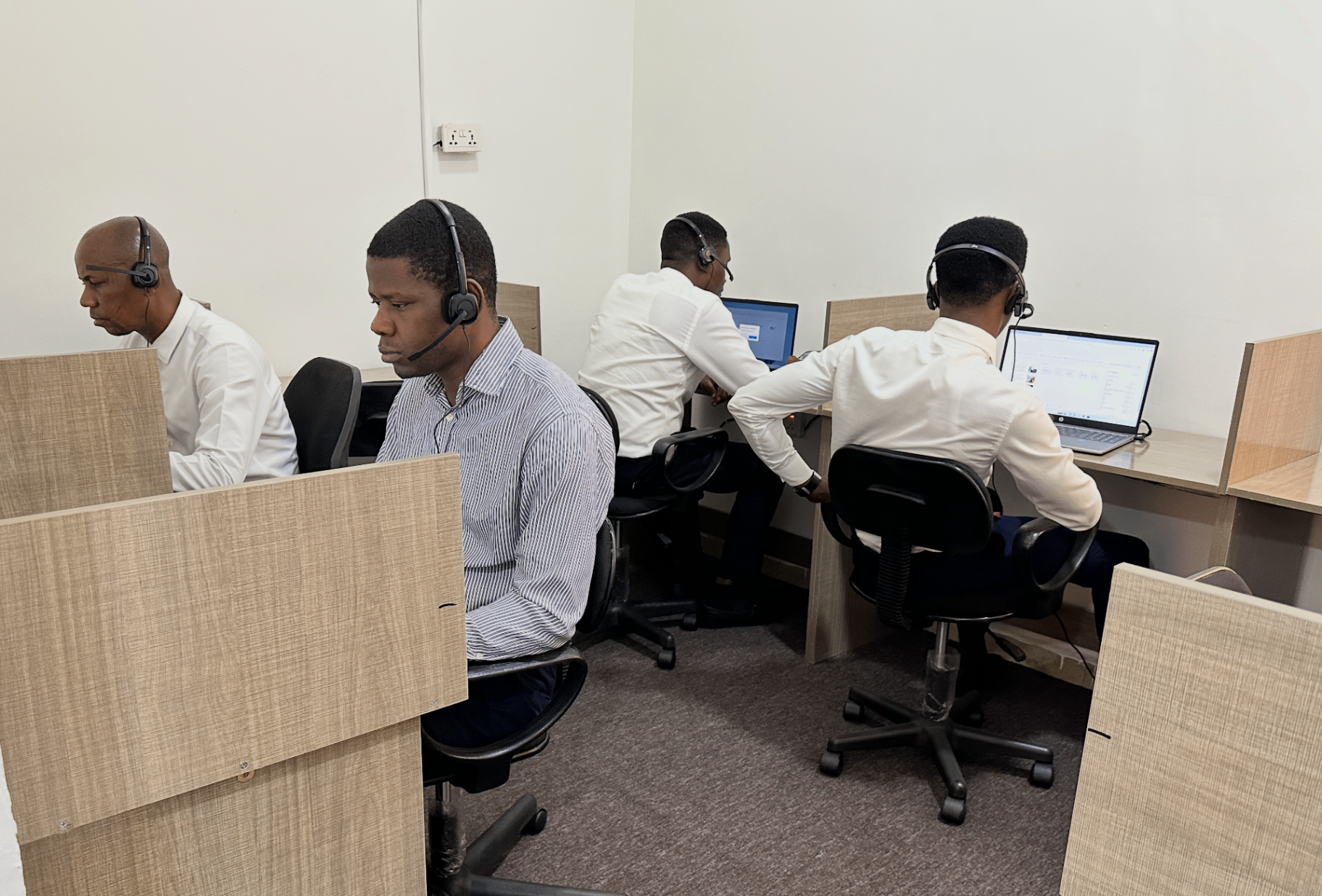 Dedicated workstations on the Outsource Sorted operations floor